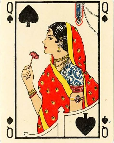 Aren't we all Queens in our own world 👑✨ Queen Card Art, Indian Illustrations, Playing Card Poster, Thanjavur Painting, Mithila Art, Mandala Logo, Cards Illustration, Pakistani Art, Desi Art