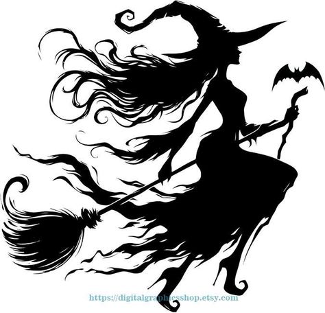 Dark Witch Art, Witch Woman, Witch Silhouette, Scary Witch, Art Silhouette, Classroom Art Projects, Door Decorating, Witch Design, Halloween Silhouettes