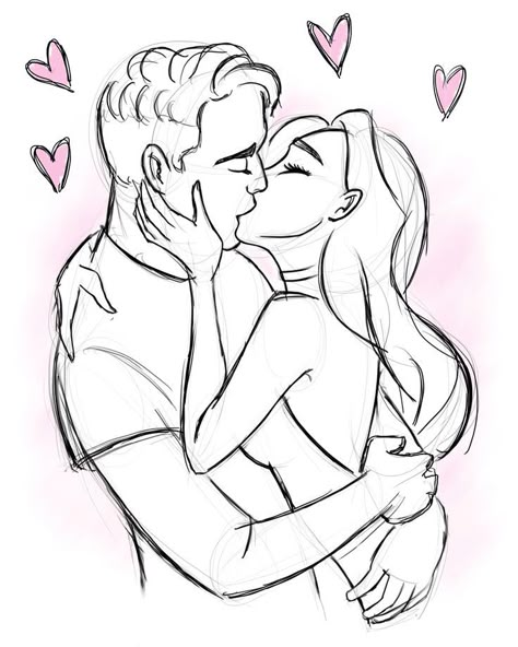 Love Artwork Romantic Drawing, Flirty Drawing, Couple Goal Drawings, Drawing Couple Kissing, Love Drawing Couple, Easy Couple Drawings, Spicy Couples Poses Drawing, Couple Cartoon Drawings, Couples Sketches