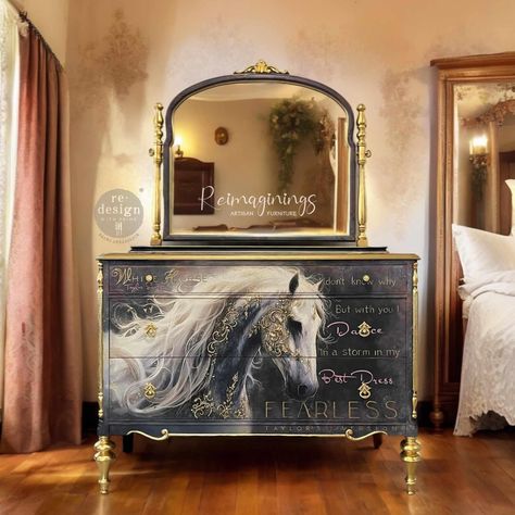 Fearless Tv, Redesign With Prima, Beautiful Dresser, Artisan Furniture, Decoupage Furniture, Water Bed, Funky Furniture, Diy Furniture Projects, Flipping Furniture