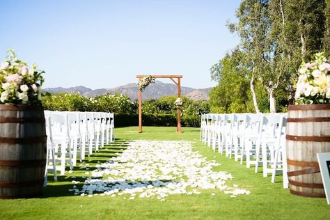 For ceremony Farm Wedding Reception, Elegant Landscape, Shade Trees, Green Lawn, The Farmhouse, Sweetheart Table, Country Farm, Groom And Groomsmen, Lush Green