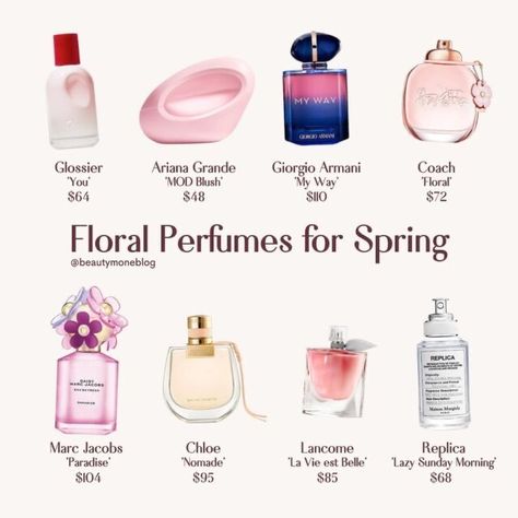 Best Signature Scents, Floral Scent Aesthetic, Signature Perfume For Women, Best Floral Perfume For Women, Best Summer Perfume For Women, How To Smell Floral, Spring Parfum, Good Perfumes For Women, Seasonal Perfume