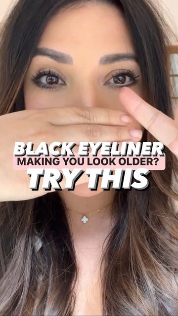 Soft Black Eyeliner, Brown Eyeliner For Brown Eyes, Brown Eyeliner Under Eye, Eyeliner And Mascara Only Eye Makeup, Eye Makeup Without Liner, Under Eyeliner Makeup, Black Eyeliner Looks Simple, Brown Eyeliner Makeup Looks, Brown Eyeliner Looks