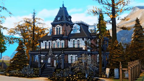 Sims 4 House Design, Best Sims, Haunted Mansion, Sims Community, Sims 4 Houses, Sims 4 Build, Electronic Art, Halloween Pictures, Sims House