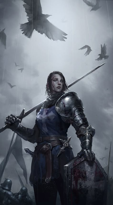 Woman In Armor, Female Knight, Knight Art, Fantasy Armor, Fantasy Warrior, 판타지 아트, Fantasy Inspiration, Medieval Fantasy, Dnd Characters