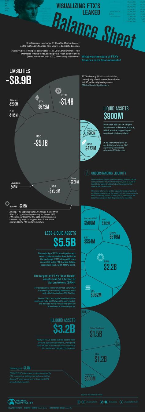 Visualized: FTX's Leaked Balance Sheet Money Flow, Financial Wealth, Letter Of Intent, Income Statement, Bitcoin Trading, Balance Sheet, Crypto Exchange, Revenue Streams, Financial Times