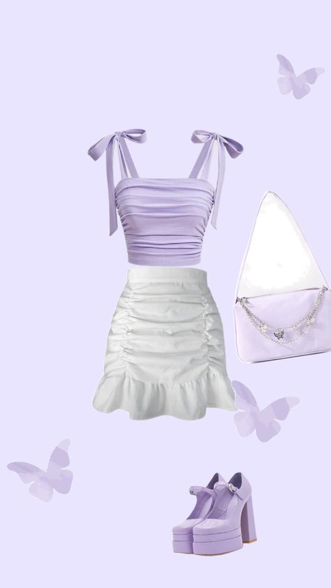 Purple fit💜 Light Purple Outfit, Purple Outfit Ideas, Outfit Ideas Party, Purple Birthday Party, Birthday Party Outfit, Purple Outfit, Purple Fits, Tiktok Outfits, Purple Birthday