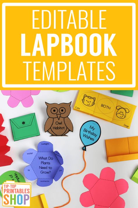 Editable Lapbook Templates - Homeschool Share Lapbooks Free, Public Library Programs, Lapbook Templates, Interactive Lapbooks, Lap Book Templates, Earth Activities, Envelope Book, Lap Book, Celebrity Books