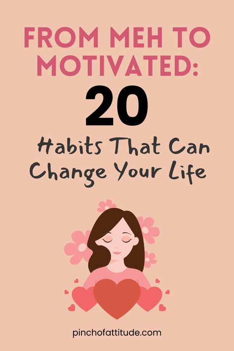 💫 Looking to boost your mood and productivity? It’s time to sprinkle a little self-improvement into your day with some healthy habits motivation! Whether it's journaling or a simple stretch, these daily routine habits will better your life in ways you didn’t see coming. 💖 #SelfImprovementTips #LifeChangingHabits #HealthyHabitsMotivation #DailyRoutineHabits #BetterYourLife Better Habits Daily Routines, Daily Habits To Improve Your Life, Habits Motivation, Daily Routine Habits, Better Your Life, Healthy Habits Motivation, Small Habits, Tiny Habit, Life Changing Habits