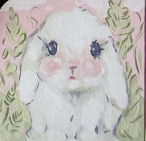 Coquette Animals Painting, Coquette Animals, Princess Coquette, Bunny Painting, Cute Paintings, Bunny Art, Wow Art, Full Of Love, Cute Animal Drawings