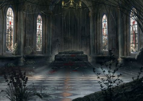 Gothic Mausoleum, Spooky World, Building Layout, Old Church, Underworld, Graveyard, Dark Fantasy Art, Fantasy World, Dark Fantasy