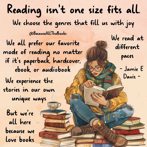 Reading really isn't one size fits all...we're unique readers! Books And Their Aesthetic, Book Lover Quotes, Book Reader Aesthetic, Book Lover Aesthetic, Book Lover, Fangirl Book, Reading Books Quotes, Quotes For Book Lovers, Book People