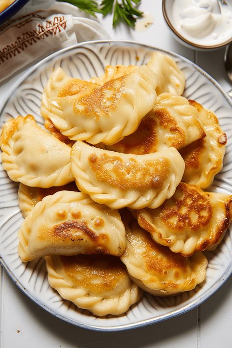 Traditional Polish Pierogi: A Beloved Family Recipe Pirogi Recipes, Polish Pierogi Dough Recipe, Polish Pierogi Recipe, Polish Food Traditional, Pierogies Homemade, Pierogi Recipes, Homemade Perogies, Polish Breakfast, Polish Pierogi