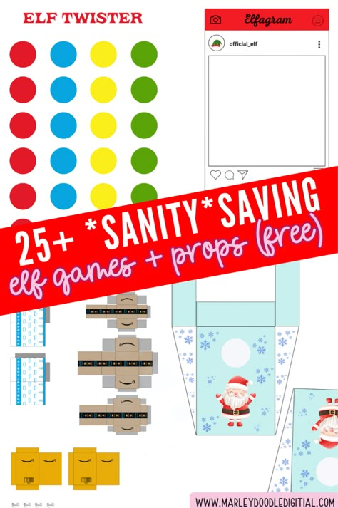 Add excitement to your Elf on the Shelf with these 21+ free printable props and games! Featuring pizza boxes, donuts, tic-tac-toe, elf twister, mini Amazon packages, and more, these printables are perfect for creating fun and fast elf setups. Great for homes, classrooms, and easy elf ideas. Download your free printable elf props today and make every elf adventure magical! Elf On The Shelf Package, Elf Pizza Box Printable Free, Elf On Shelf Printables Props, Free Elf On The Shelf Printables Props, Elf On The Shelf Ideas Free Printables, Elf On The Shelf At School, Free Printable Elf On The Shelf, Printable Elf On The Shelf Props, Elf On The Shelf Printables Free Props