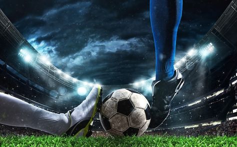 Close up of a football action scene with... | Premium Photo #Freepik #photo #champions-league #soccer-football-futebol #football-soccer-futbol #football-goal Stanley Matthews, Franco Baresi, Frank Rijkaard, Peter Schmeichel, Finals Schedule, Marco Van Basten, Dennis Bergkamp, David Villa, Franz Beckenbauer