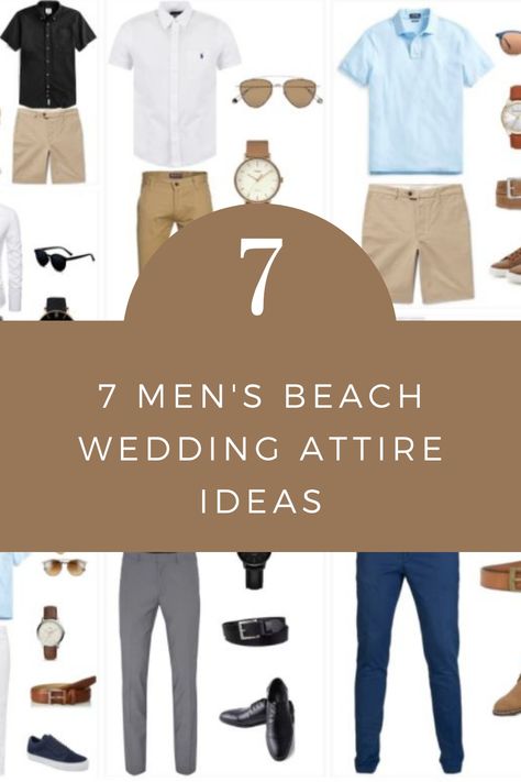 Invited to a destination or beach wedding and not sure what to wear? You know it’ll be too warm for a full suit, but don’t know how dressed down to go. Or, on the other hand, you may be thinking of wearing shorts, but don’t know if that’s appropriate. Here I offer more advice on how to navigate your outfit and offer 7 men’s beach wedding attire ideas for you. Florida Wedding Outfit Guest Men, Men’s Casual Beach Wedding Guest Attire, Men’s Hawaiian Wedding Outfit, Mens Formal Beach Wedding Attire, Men’s Beach Wedding Guest Outfit, Men’s Casual Beach Wedding Attire, Men’s Beach Formal, Island Wedding Guest Outfit Men, Men’s Attire Beach Wedding