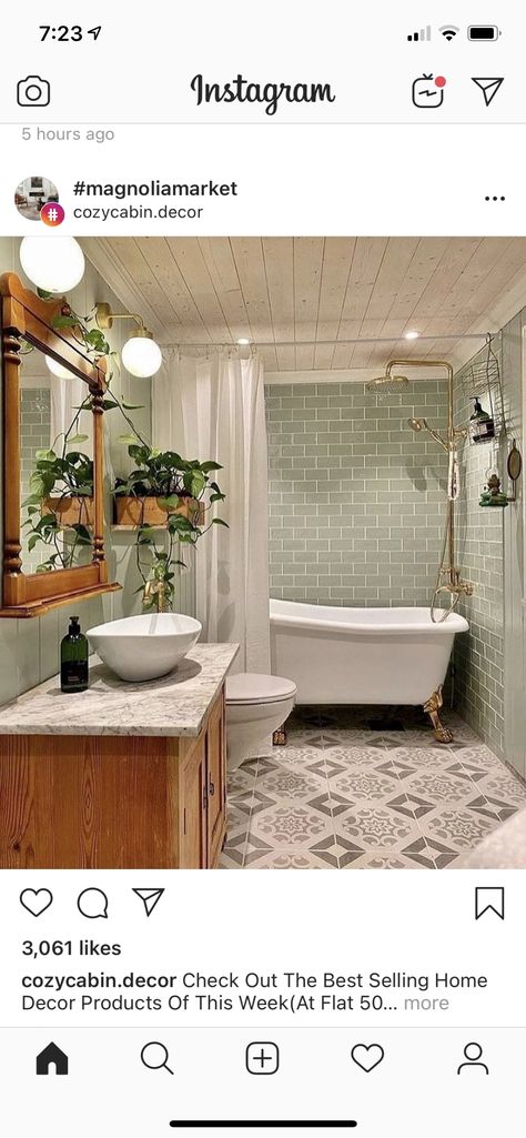 Small Bathroom Clawfoot Tub, Clawfoot Tub Bathroom Farmhouse Style, Bathroom Remodel With Clawfoot Tub, Farmhouse Bathroom With Clawfoot Tub, Clawfoot Tub Shower Combo, Bathroom Clawfoot Tub, Bathroom With Clawfoot Tub, Small Bathroom With Tub, Clawfoot Tub Bathroom