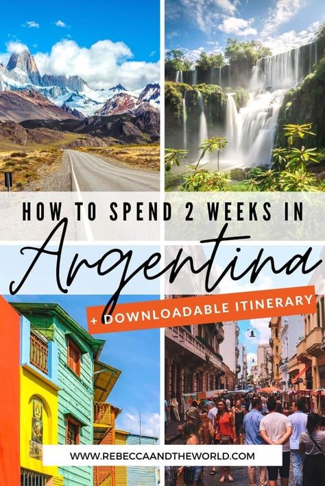 South American Travel Itinerary, One Week In Argentina, Argentina 2 Week Itinerary, South America 2 Week Itinerary, Argentina Things To Do, Chile And Argentina Itinerary, Argentina Trip Itinerary, 2 Weeks In Argentina, Argentina Places To Visit