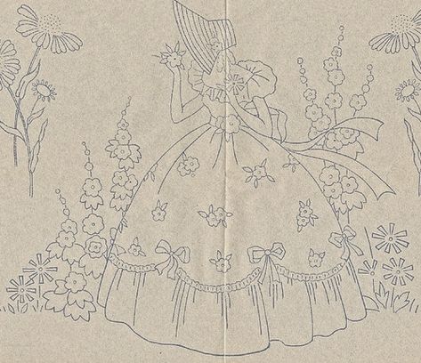 Vintage Embroidery Designs, Vintage Fashion Women, Vintage Embroidery Transfers, Vintage Embroidery Patterns, Retro Embroidery, Lazy Daisy Stitch, Hungarian Embroidery, Iron On Embroidery, Embroidery Vintage