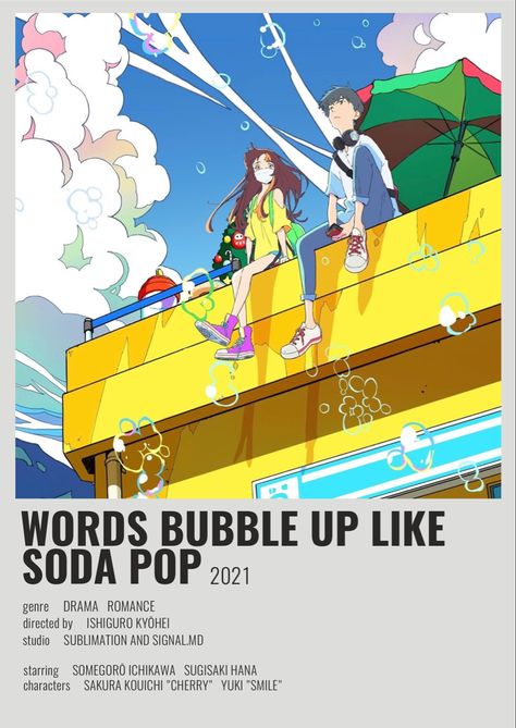 Words bubble up like soda pop poster || Hello! Please follow for more!! ヤッホー！頑張って (๑❛ᴗ❛๑)੭ꠥ⁾⁾ Bubble Up Like Soda Pop, Word Bubble, Flying Dog, Movies Box, Bubble Up, Minimalist Posters, Pop Posters, Anime Printables, Anime Watch