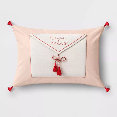 Valentine Home Decor, Target Valentines, Decorative Wall Sculpture, Fiber Wall Art, Valentines Pillows, Heart Pillow, Envelope Design, Diy Pillows, Valentines Day Decorations