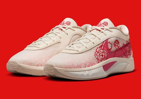 Nike Giannis Freak 6 "Roses" Release Date: August 16th, 2024 Zapatillas Nike Basketball, Bball Shoes, Nike Slippers, Basketball Shoes For Men, Shoe Wishlist, Nike Basketball Shoes, Volleyball Shoes, Nike Basketball, Release Date