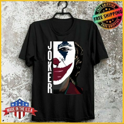 Joker Tshirt, Joker Joaquin, Face Unique, Joker T Shirt, Unique T Shirt, Half Face, Joaquin Phoenix, Women T Shirt, Unique Tshirts