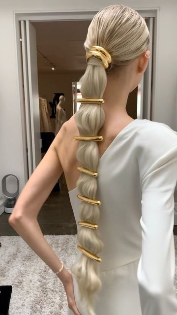 Hair Ideas Fancy, Braid With Accessories, Luxury Hairstyles, Sophisticated Hair, Lelet Ny, High Fashion Hair, Best Hairstyles For Women, Fashion Hairstyles, More Is More