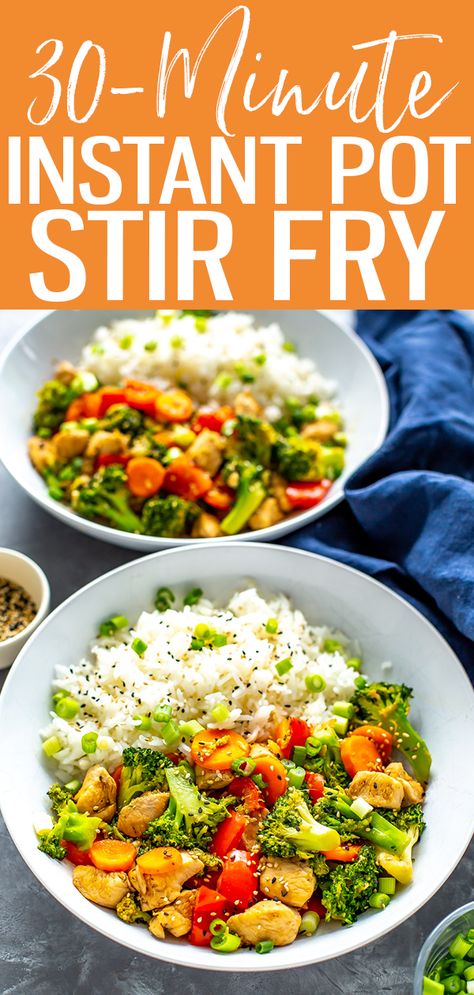 Instant Pot Stir Fry Rice, Instapot Stirfry Chicken, Chicken And Veggie Instant Pot Recipes, Instapot Chicken Stir Fry, Instant Pot Stir Fry Vegetables, Stir Fry Recipes Instant Pot, Instant Pot Chicken Stir Fry Recipes, Instapot Stir Fry Chicken And Rice, Instapot Chicken And Veggies