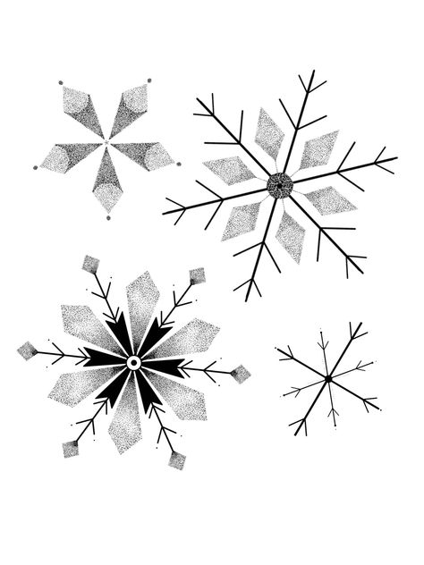 Christmas Tattoo Drawings, Snow Flakes Tattoo Design, Snowflake Pencil Drawing, Geometric Snowflake Tattoo, Snow Flakes Drawing Easy, Snow Tattoo Snowflakes, Snowing Drawing, Snow Drawing Winter, Snowflake Drawing Art