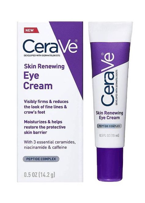 CeraVe Skin Renewing Eye Cream Cerave Eye Cream, Eye Cream For Wrinkles, Dry Under Eyes, Caffeine Eye Cream, Under Eye Cream, Eye Wrinkle Cream, Hydrating Eye Cream, Eye Cream For Dark Circles, Anti Aging Eye Cream