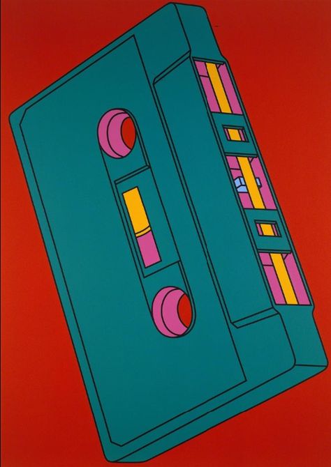 Michael Craig-Martin  Cassette, 2002 https://uk.pinterest.com/kdheaven/michael-craig-martin/ Michael Craig, 심플한 그림, Claes Oldenburg, Graphisches Design, Tape Painting, Arte Punk, Jasper Johns, Roy Lichtenstein, Cassette Player