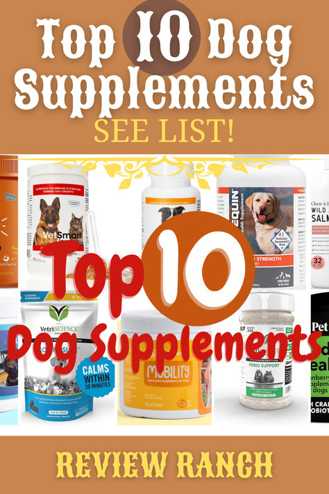 Looking to keep your dog happy and healthy? This here blog brings you a helpful list of the top 10 dog supplements and why they're crucial for your canine's health. We've got dog health supplements for all these categories: Best Overall, Best for Joint Support, Best Immune Support, Best for Calming, Best for Mobility, Best for Heart, Best for Urinary Problems, Best Value Multivitamin, Best Dental Care, and Best Probiotic. If any of these pique your interest, come on over and check out our blog! Dog Vitamins Best, Vitamins For Dogs, Best Dog Supplements, Vitamins For Heart Health, Dog Probiotics, Supplements For Muscle Growth, Supplements For Dogs, Dog Vitamins, Muscle Builder