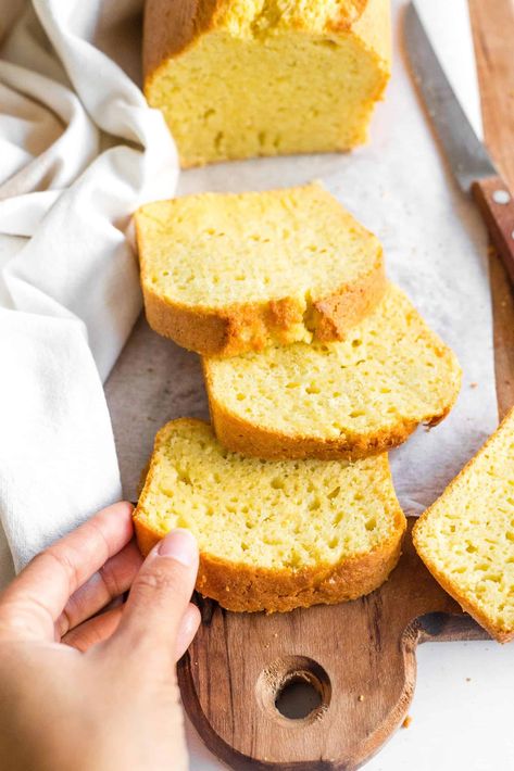 Easy Corn Flour Bread (Gluten-Free, Dairy-Free) - Dish by Dish Recipes With Bread Flour, Breakfast Recipes With Bread, Corn Flour Bread, Recipes With Bread, Corn Flour Recipes, Celiac Recipes, Easy Corn, Gluten Free Cornbread, Almond Bread