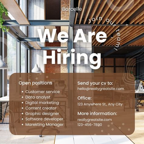 Brown White Modern Minimalist Photo We're Hiring Instagram Post 🤎 We’re hiring, career, employee, job, hiring, recruitment, modern, minimalist, clean 🤎 #canva #canvatemplate #canvacreatorthailand #freetemplate We Are Hiring Instagram Post, We're Hiring Ig Post, Hiring Template Design, We’re Hiring Poster, We’re Hiring, Job Posting Design, Hiring Post Design, Hiring Instagram Post, Were Hiring