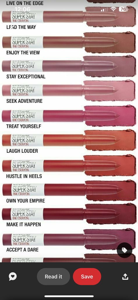 Maybelline Lipstick Swatches, Maybelline Lipstick Shades, Maybelline Matte Lipstick, Maybelline Matte Ink, Superstay Maybelline, Maybelline Cosmetics, Maybelline Lip, Maybelline Lipstick, Lipstick For Dark Skin