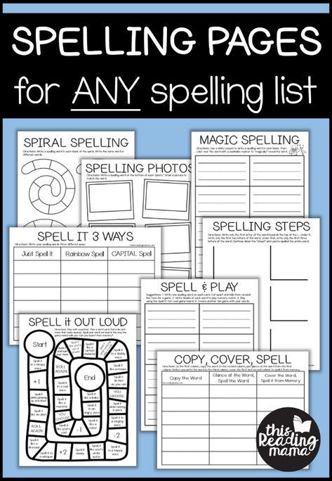 NO PREP Spelling Pages 3rd Grade Spelling Words List Free, Activities To Practice Spelling Words, Spelling Word Activities Second, Spelling Worksheets 3rd Grade, How To Practice Spelling Words At Home, 3rd Grade Spelling Words List Activities, Practice Spelling Words Fun, 1st Grade Spelling Games, Best Way To Teach Spelling Words