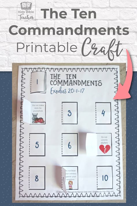 Ten Commandments Printable Craft - Kids Bible Teacher Catholic Sunday School Activities, 10 Commandments Activities, 10 Commandments Preschool, Ten Commandments Preschool, 10 Commandments Craft For Kids, 10 Commandments Printable, Ten Commandments Preschool Craft, 10commandments Craft, Catholic Activities For Kids