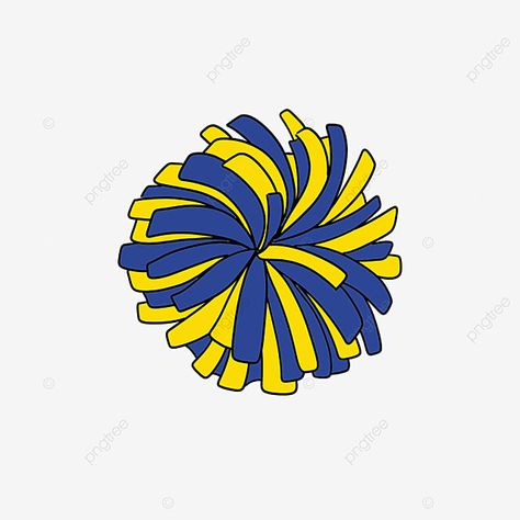 How To Draw Pom Poms Cheer, Cat And Cloud, Cheer Pom Poms, Ball Png, Star Cloud, Yellow Painting, Childrens Toy, Yellow And Blue, Free Psd