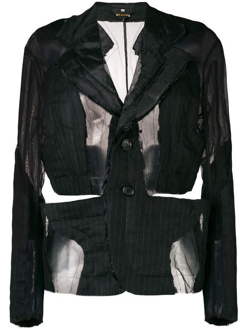 Comme Des Garcons Deconstruction, Deconstructed Tailoring, Blazer Deconstruction, Deconstructed Jacket, Deconstructed Blazer, Deconstructed Suit, Commes Des Garcons, Comme Des Garcons Jacket, Deconstruction Fashion