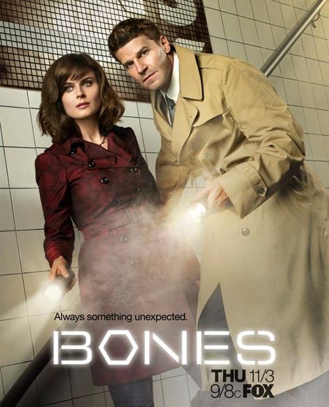 Bones (TV Series) - Posters Michael Burry, Bones Series, Fox Bones, Bones Tv Series, Booth And Bones, Booth And Brennan, Bones Tv Show, Emily Deschanel, David Boreanaz