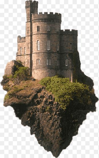 Illustration Castle, Middle Ages Fantasy, Hohenwerfen Castle, Sleeping Beauty Castle Disneyland, Green Castle, Building Png, Floating Castle, Castle Cartoon, Brown Concrete