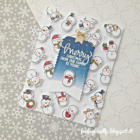 Mama Elephant Christmas Cards, Elephant Stampede, Mama Elephant Cards, Elephant Christmas, Hello Bluebird, Mama Elephant Stamps, Snowman Cards, Christmas Card Inspiration, Christmas Paper Crafts