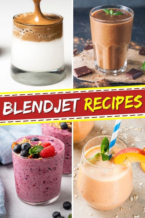 Each of these bright and easy Blendjet recipes is better than the last. From berry smoothies to chocolate milkshakes, these single-serve recipes are delish! Blender Cup Recipes, Recipes For Blend Jet, Single Serving Smoothie Recipes, Blendjet Recipes Smoothies Healthy, Personal Blender Recipes, Blend Jet Smoothie Recipes, Blend Jet Recipes, Blendjet 2 Recipes, Blendjet Recipes Smoothies