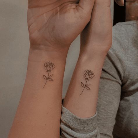 32 Small Wrist Tattoos That Speak Volumes Matching Couple Tattoo, Couple Tattoo, Matching Couple, For Your Love, Matching Tattoos, Rose Tattoo, Aphrodite, Tattoo Designs, Tattoos