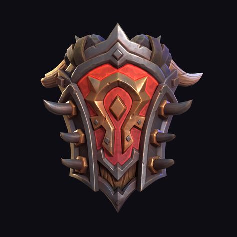 ArtStation - Horde Warfronts Shield Shield Concept Art, Shield Illustration, Architecture Reference, For The Horde, Environment Props, Warcraft Art, Environmental Design, Prop Design, Arm Tattoos For Guys