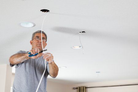 How to Install Recessed Lighting http://www.doityourself.com/stry/how-to-install-recessed-lighting?utm_content=buffer19174&utm_medium=social&utm_source=pinterest.com&utm_campaign=buffer A great project for recycled items you found on https://www.renoback.com/?utm_content=buffer8a8fe&utm_medium=social&utm_source=pinterest.com&utm_campaign=buffer FREE! Diy Recessed Lighting, How To Install Recessed Lighting, Recessed Lighting Ideas, Installing Recessed Lighting, Traditional Light Fixtures, Living Room Lighting Ideas, Property Renovation, Room Lighting Ideas, Rustic Cabinets