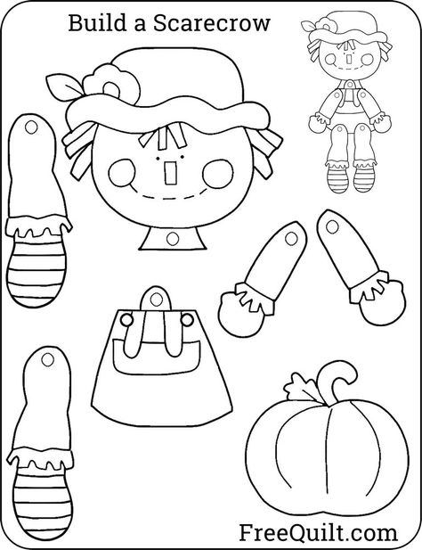 Make Scarecrow, Scarecrow Template, Build A Scarecrow, Thanksgiving Scarecrow, Diy Scarecrow, Football Coloring Pages, Color Clipart, Scarecrow Crafts, October Crafts