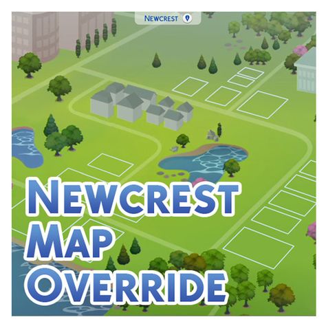 A mod to replace the coloured Newcrest map with one that uses the original road layout. Sims 4 Map Override, Sims Newcrest, Sims 4 Cc Mods, Sims 4 Blog, Map Layout, City Layout, Sims 4 Game Mods, Sims 4 Downloads, Sims 4 Update