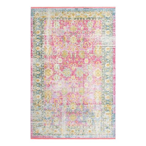 Jarrian Floral Pink Area Rug Room Placement, Pink Rectangle, Square Area Rugs, Large Dining Room, Blue Green Orange, Pink Area Rug, Floral Area Rugs, Refined Style, Unique Loom